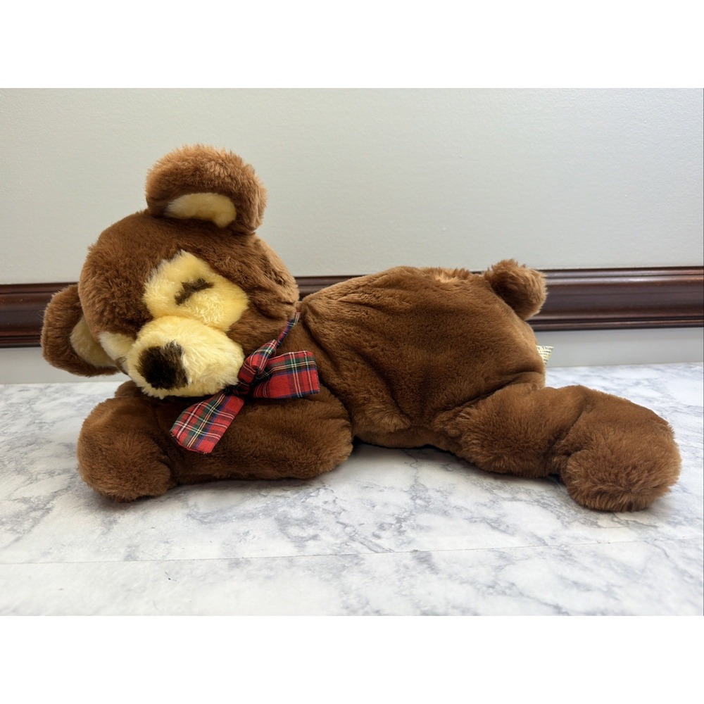 RARE Vintage DAKIN Baby Things Sleeping Bear Plush Teddy 14" Stuffed Animal Toy